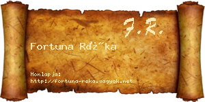 Fortuna Réka névjegykártya